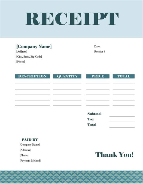 Free Online Receipt Template .